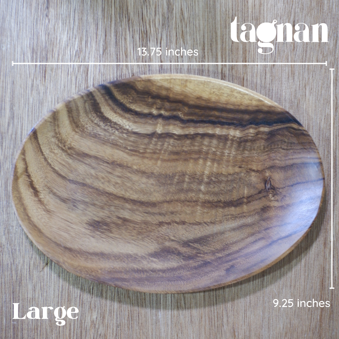Oval Wooden Plate made from Acacia Wood