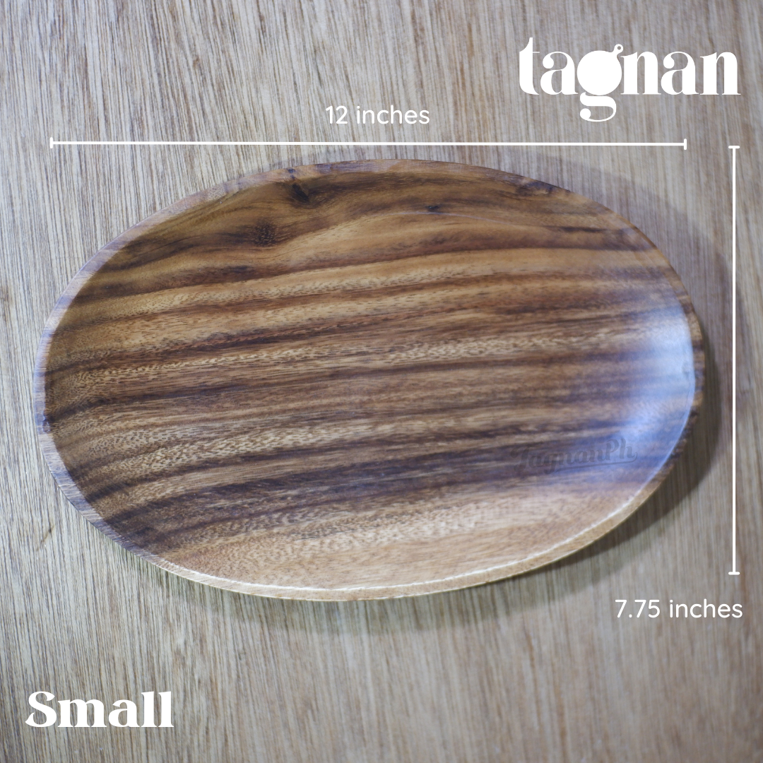 Oval Wooden Plate made from Acacia Wood