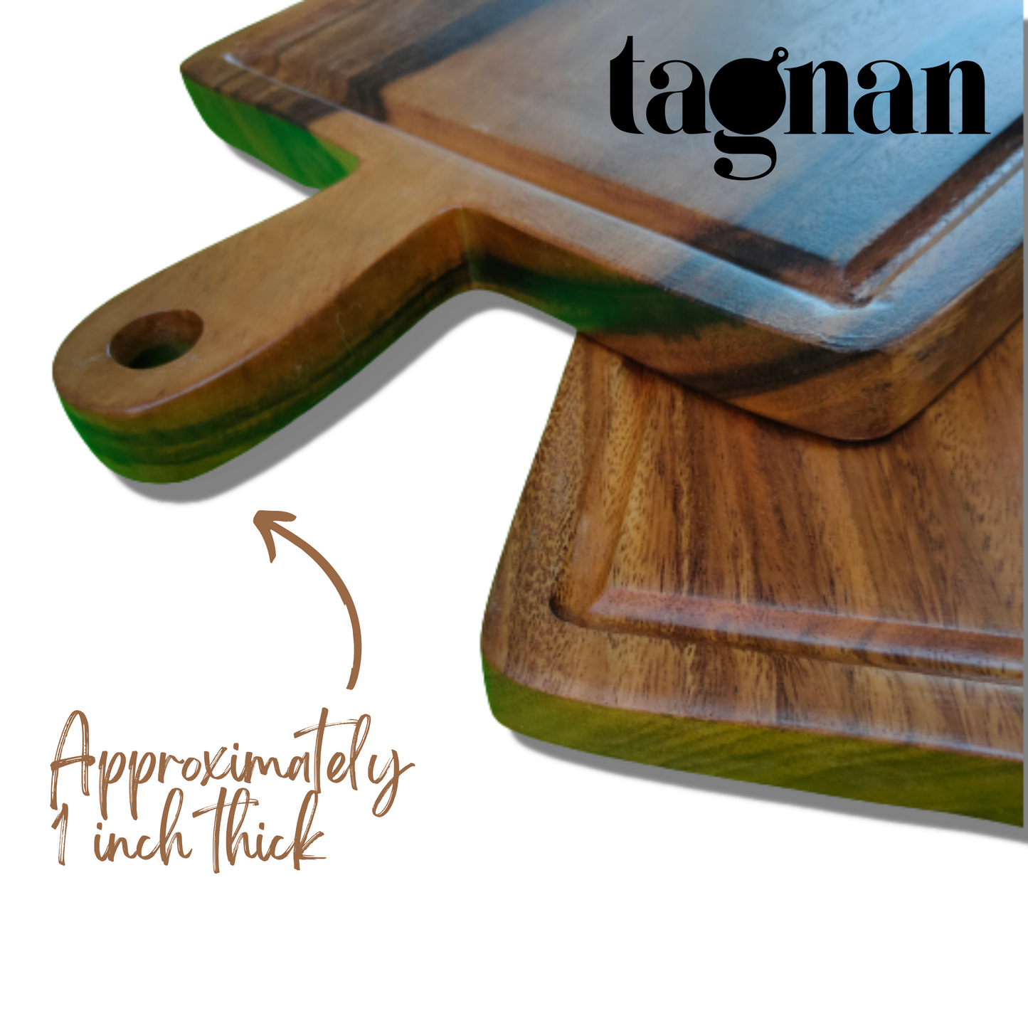 Big Paddle Chopping Board with groove made from Acacia Wood