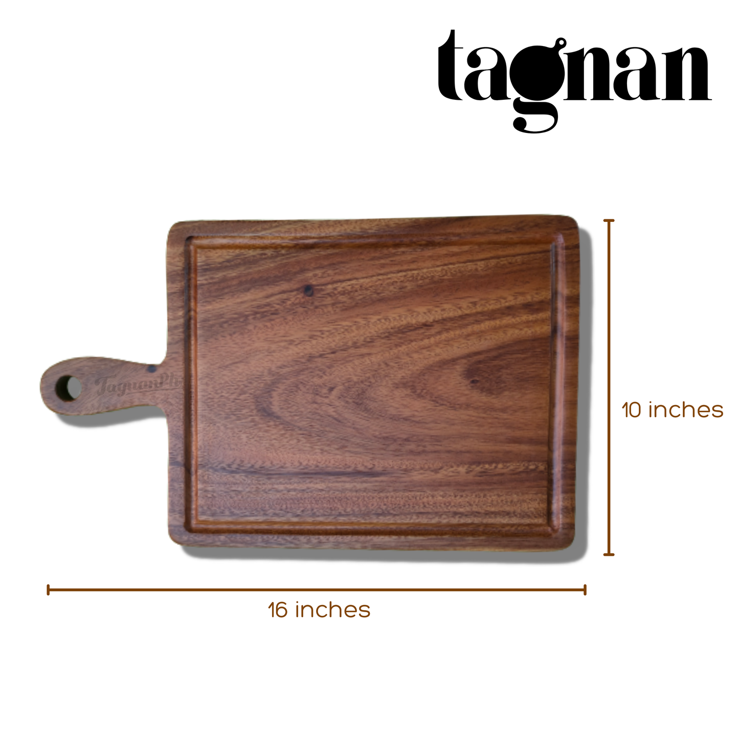 Big Paddle Chopping Board with groove made from Acacia Wood