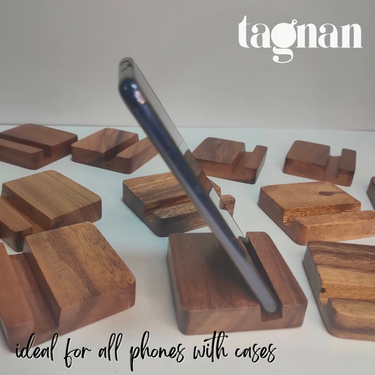 Personalized Phone Holder made from Acacia Wood