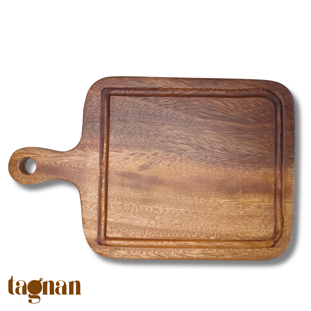 Paddle Chopping Board with groove 1x8x12.50 inches made from acacia wood