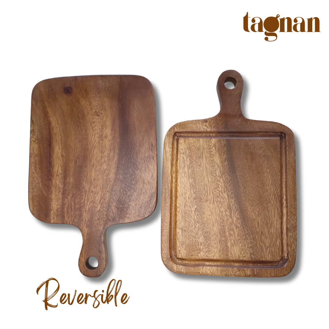 Paddle Chopping Board with groove 1x8x12.50 inches made from acacia wood