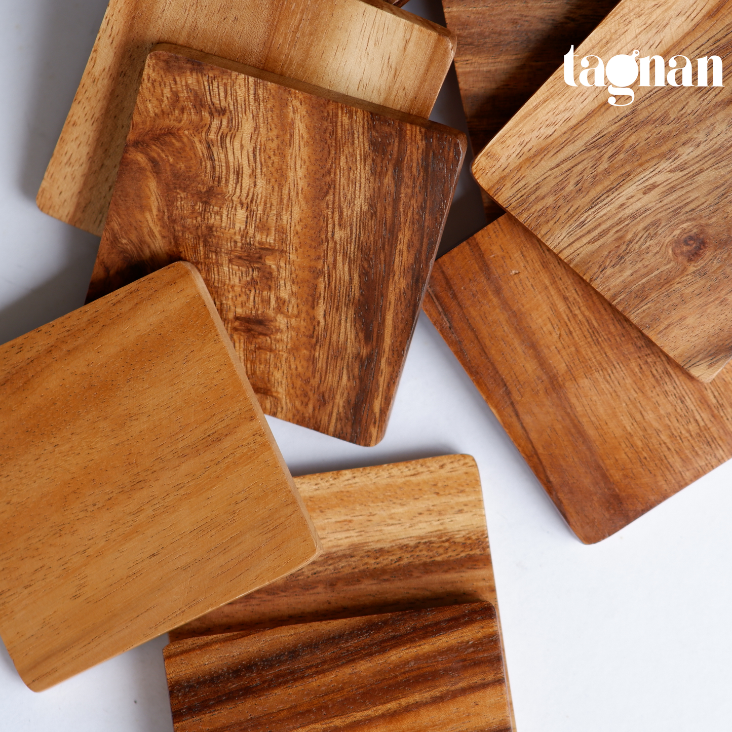 Flat Square Coaster made from Acacia Wood