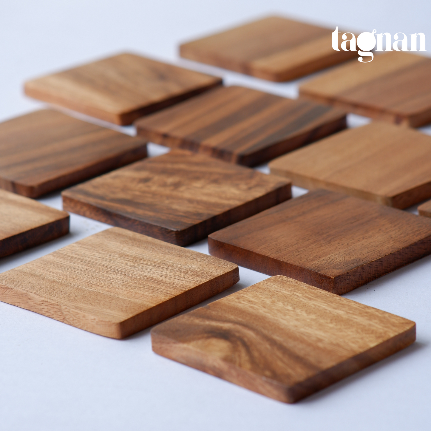 Flat Square Coaster made from Acacia Wood