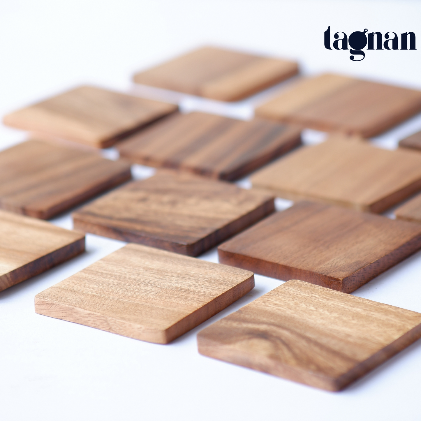 Flat Square Coaster made from Acacia Wood