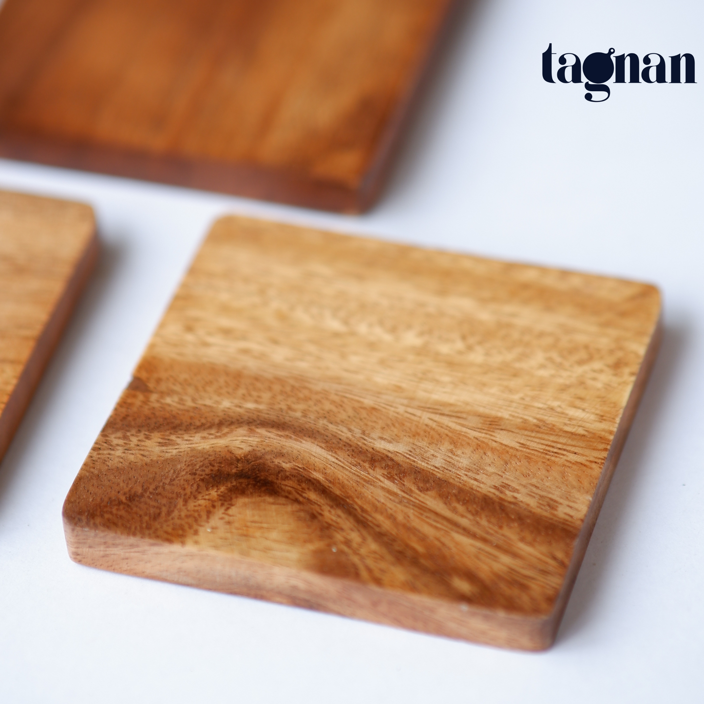 Flat Square Coaster made from Acacia Wood