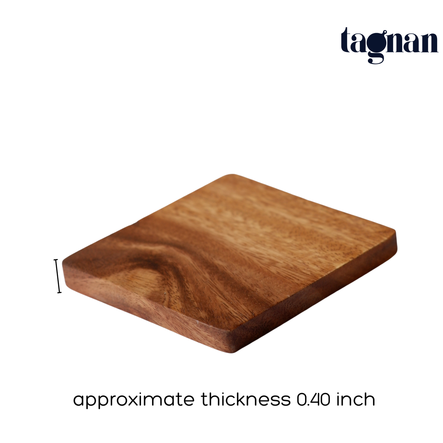 Flat Square Coaster made from Acacia Wood