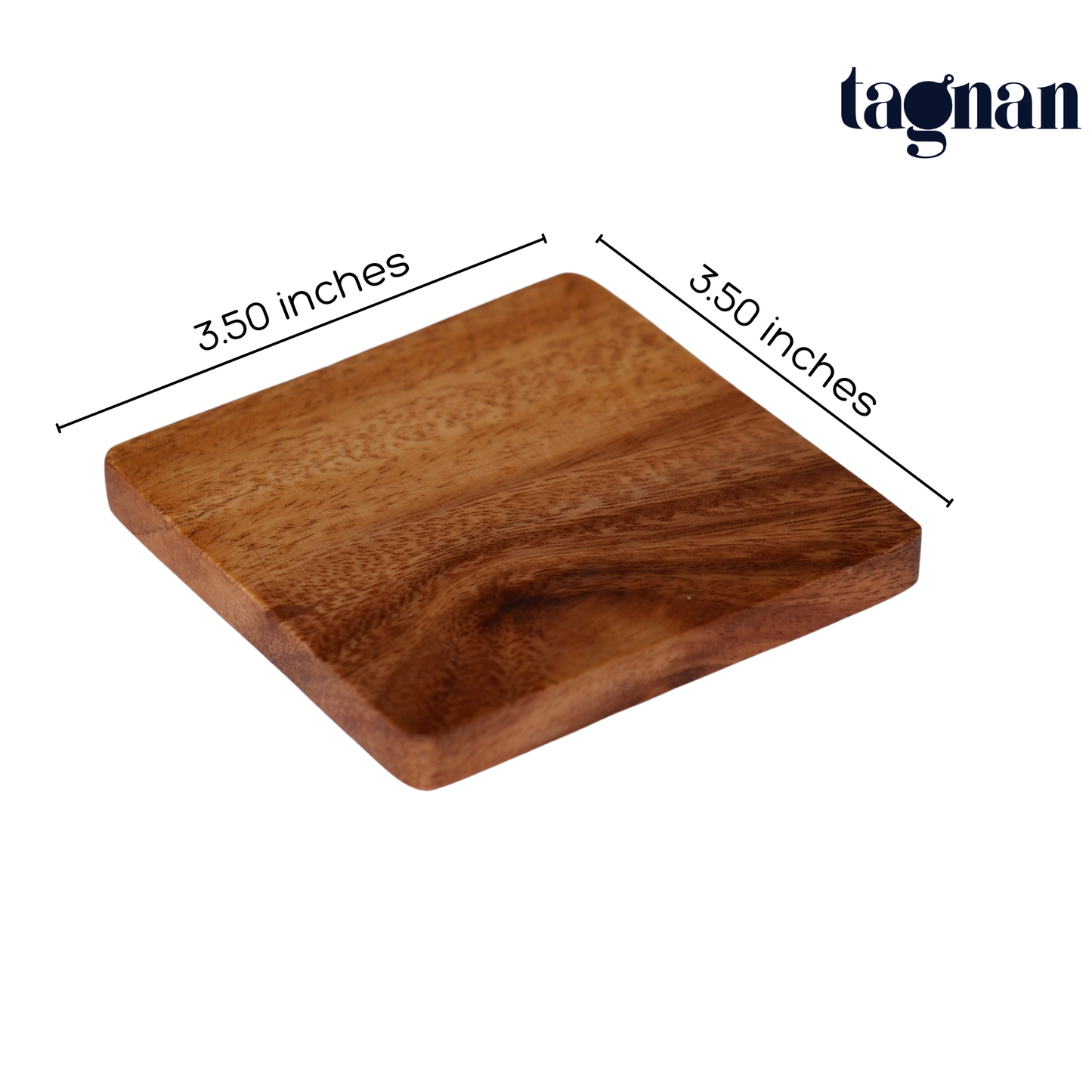 Flat Square Coaster made from Acacia Wood
