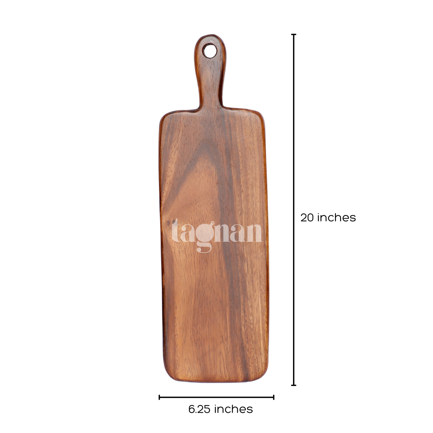 Long Chopping board with handle made from Acacia Wood