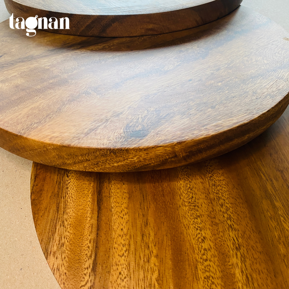 Plain Round Chopping Board made from Acacia Wood