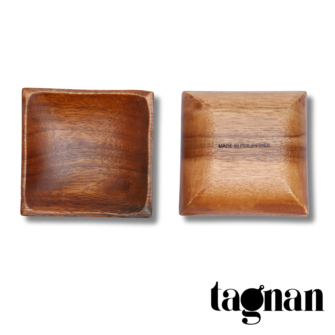 Square Sauce Dish made from Acacia