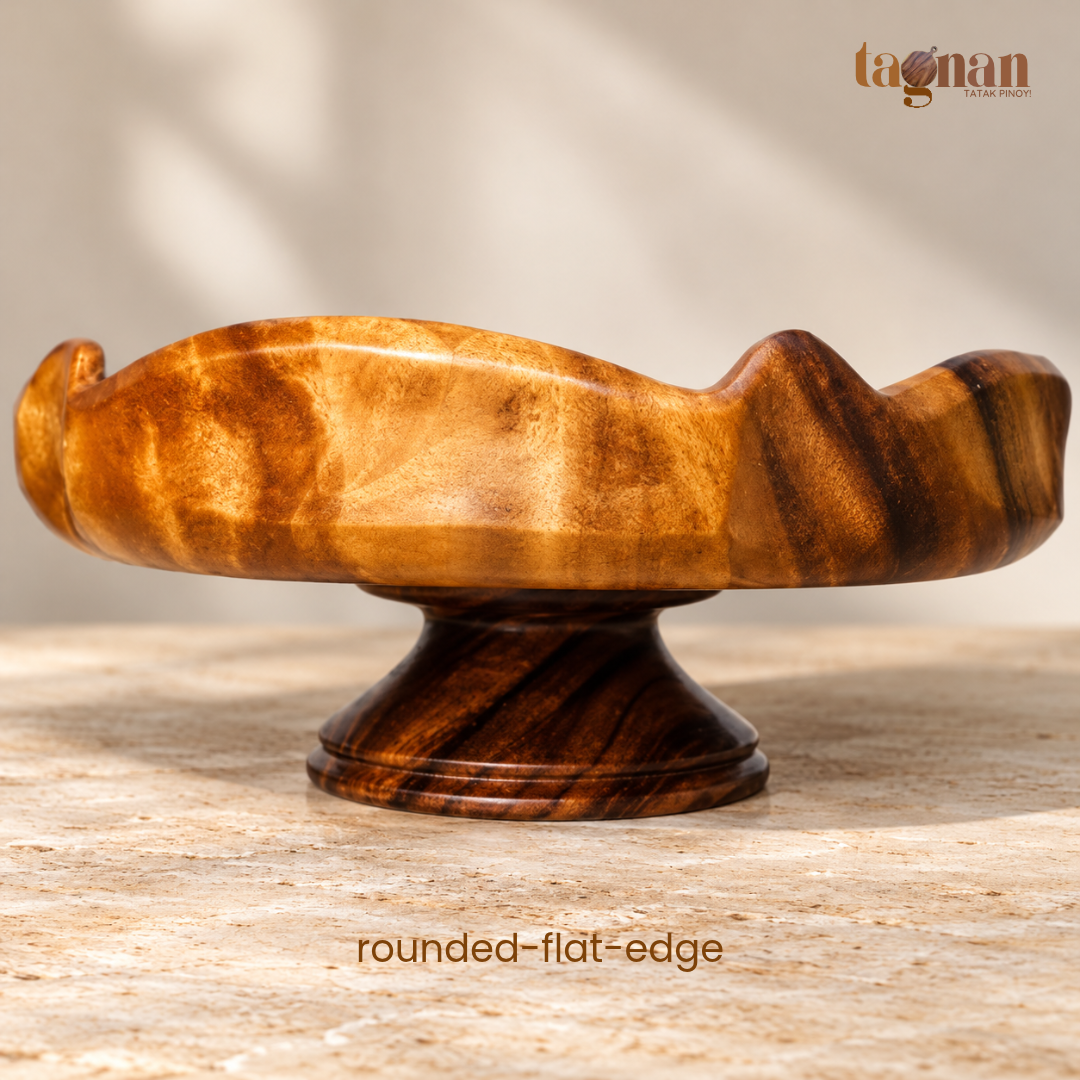 Acacia Wooden Footed Fruit Bowl
