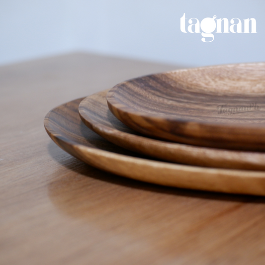 Oval Wooden Plate made from Acacia Wood