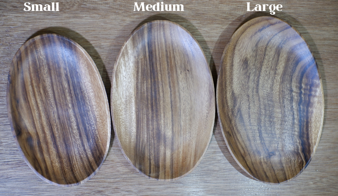 Oval Wooden Plate made from Acacia Wood