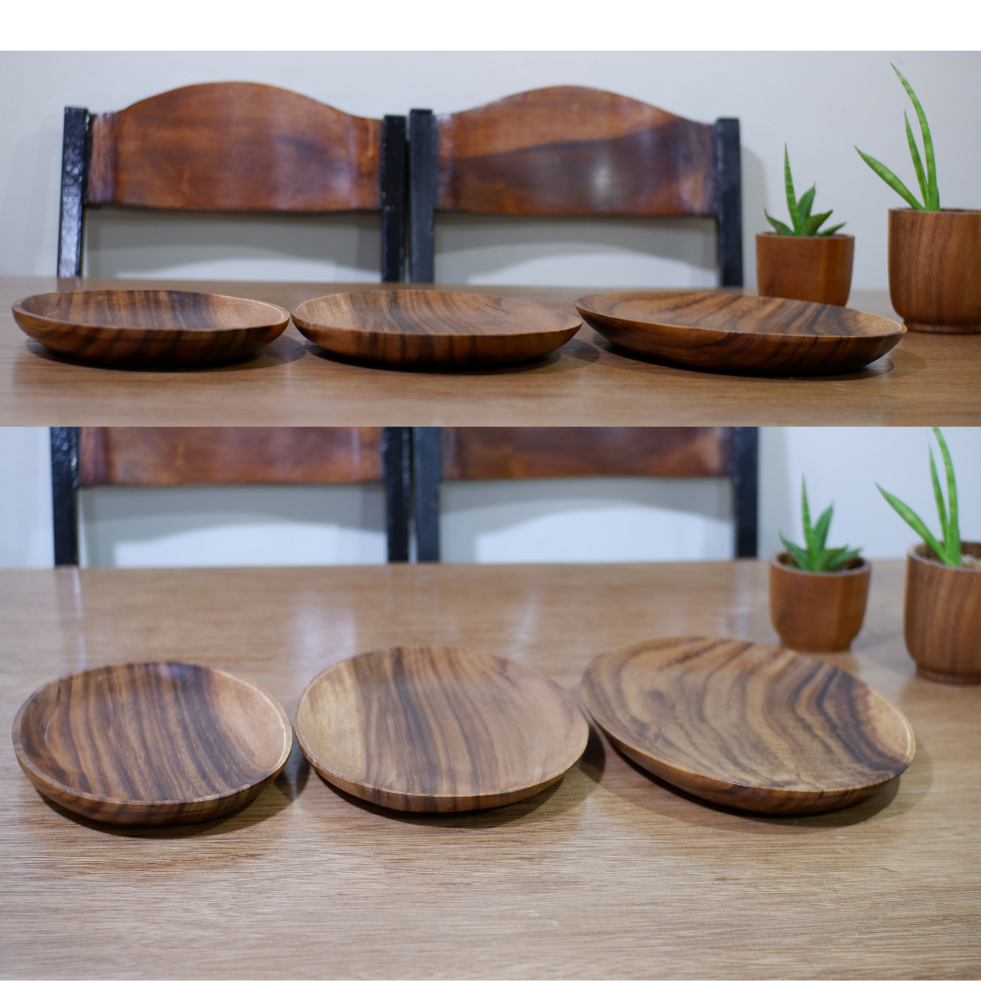 Oval Wooden Plate made from Acacia Wood