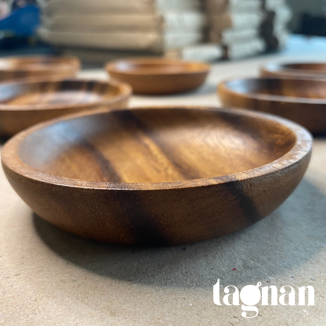 Round Sauce Dish made from Acacia