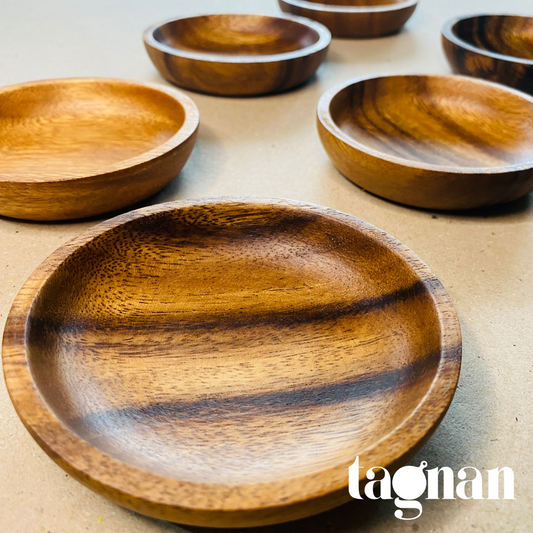Round Sauce Dish made from Acacia