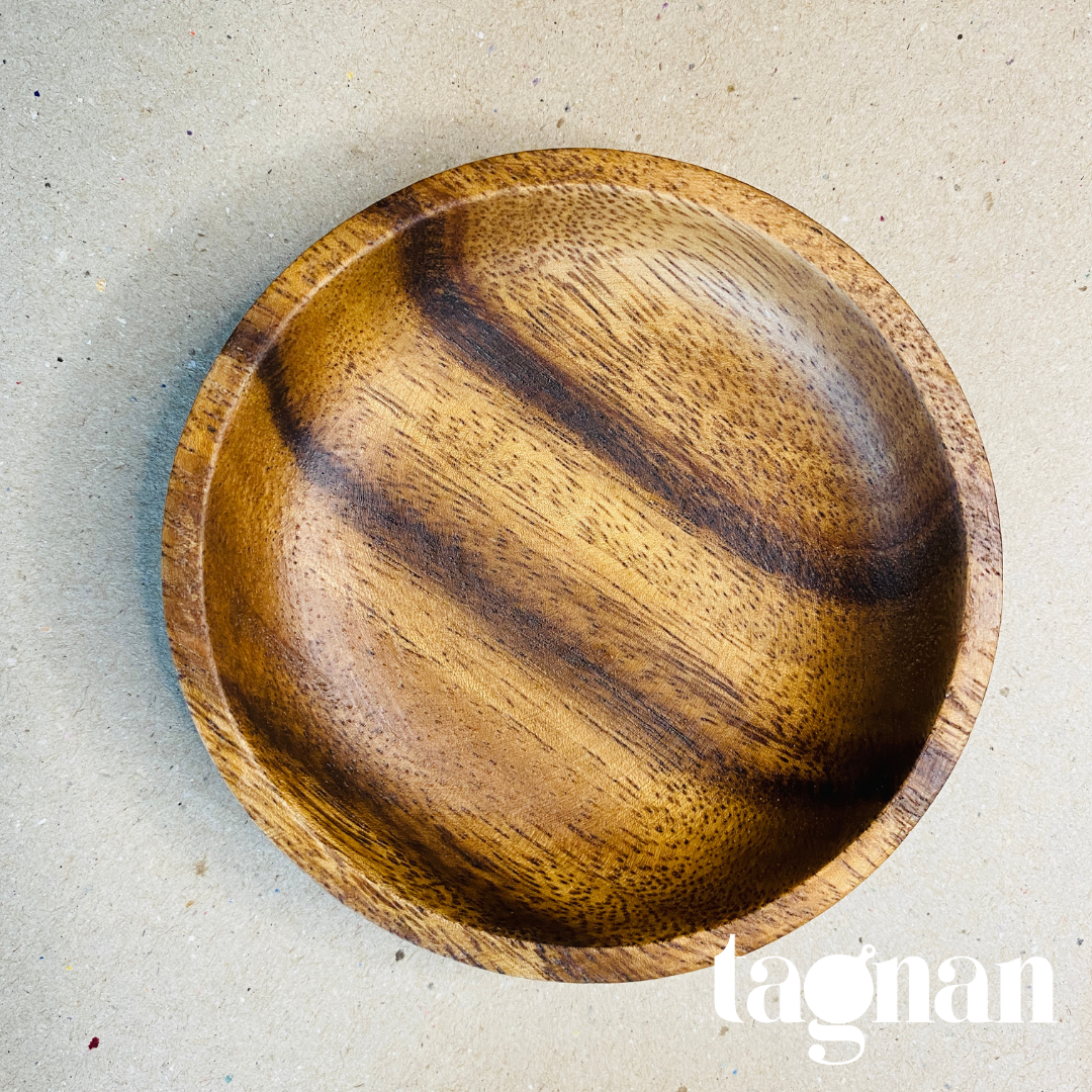 Round Sauce Dish made from Acacia