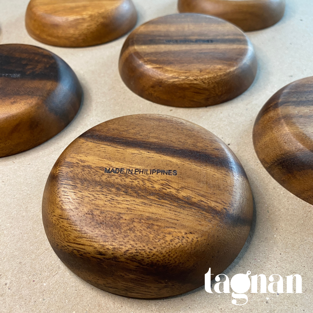 Round Sauce Dish made from Acacia