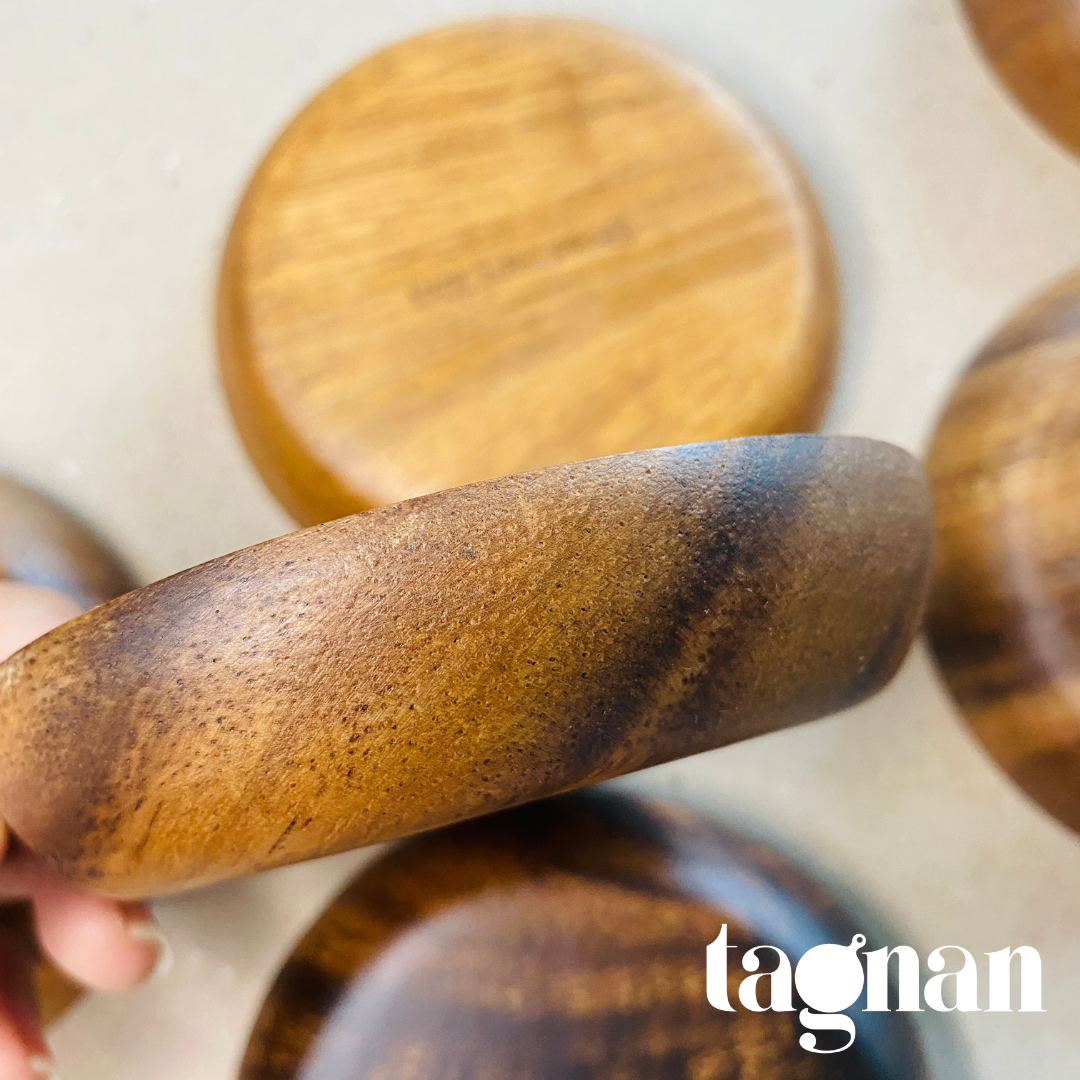 Round Sauce Dish made from Acacia