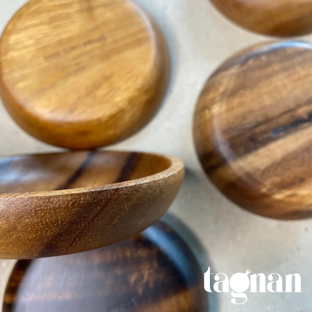 Round Sauce Dish made from Acacia