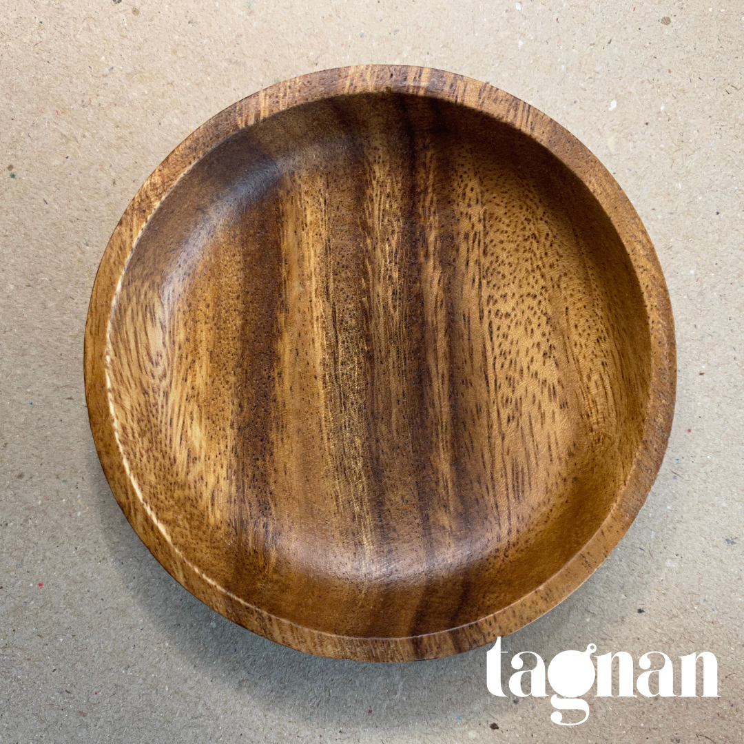 Round Sauce Dish made from Acacia