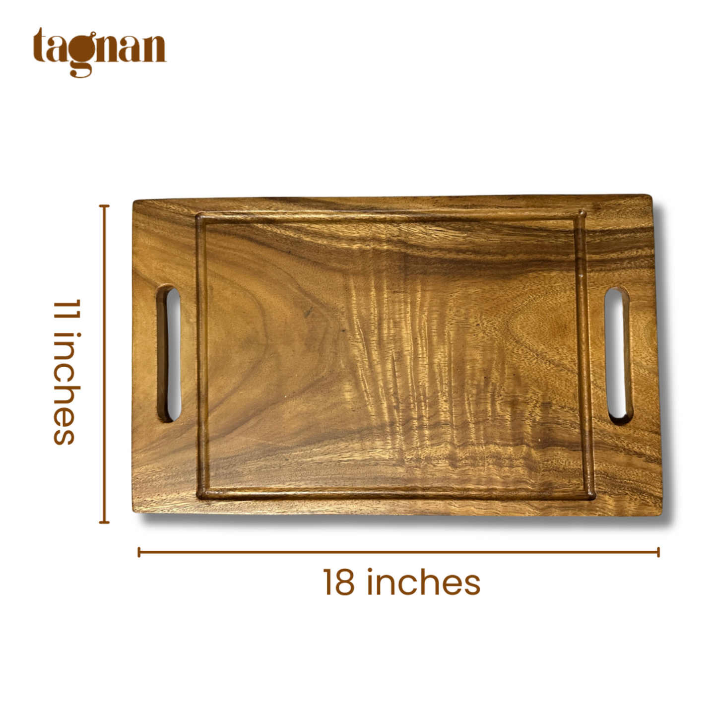 Wooden Steak Board with dual handles