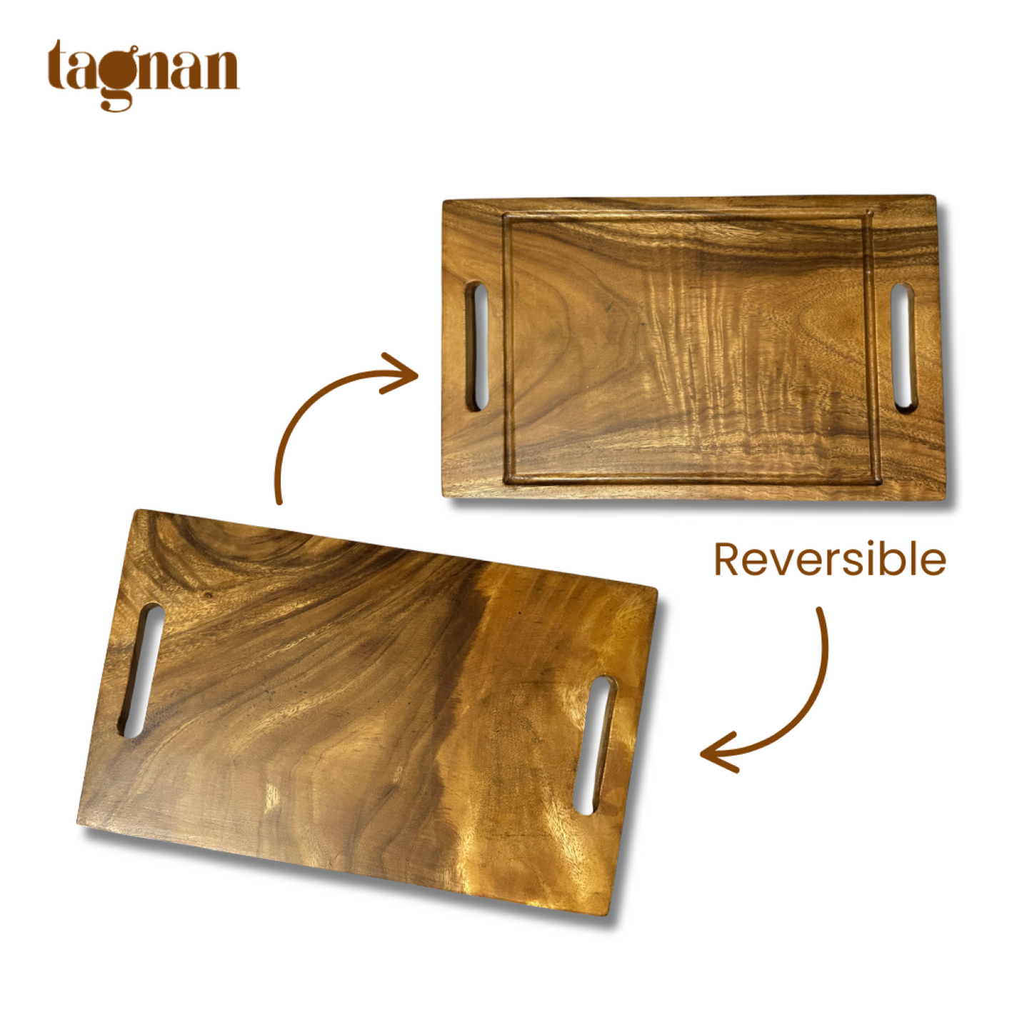 Wooden Steak Board with dual handles