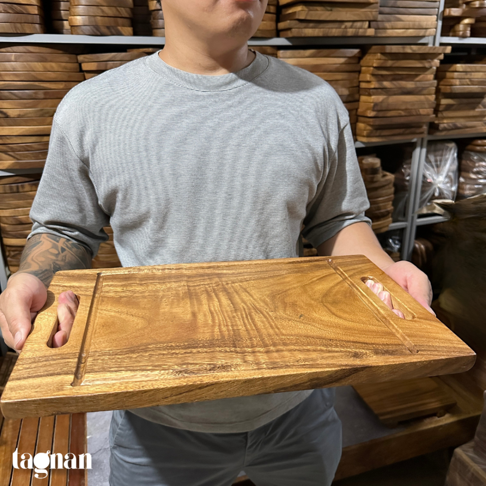 Wooden Steak Board with dual handles