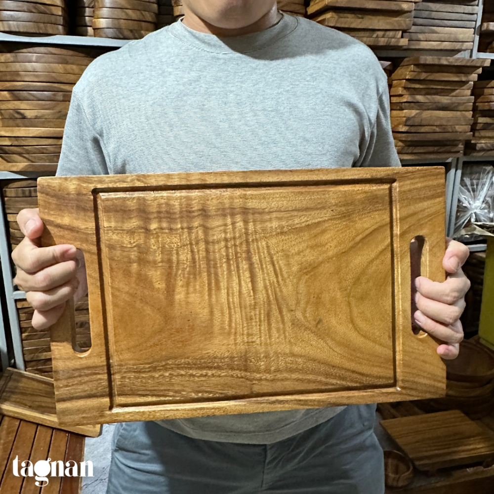 Wooden Steak Board with dual handles