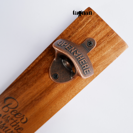 Wall Mounted Bottle Opener / Beer Opener Plain and Personalized