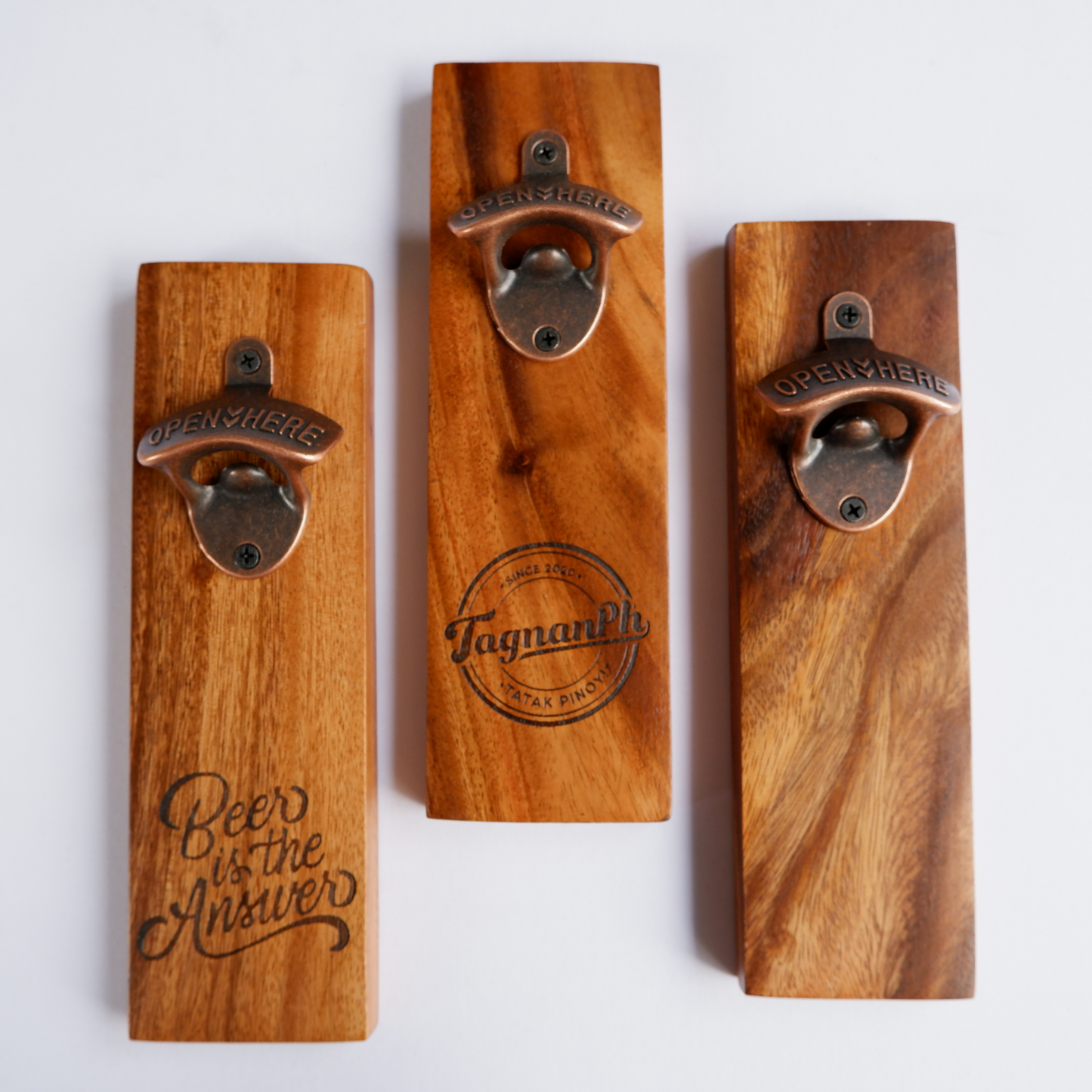 Wall Mounted Bottle Opener / Beer Opener Plain and Personalized