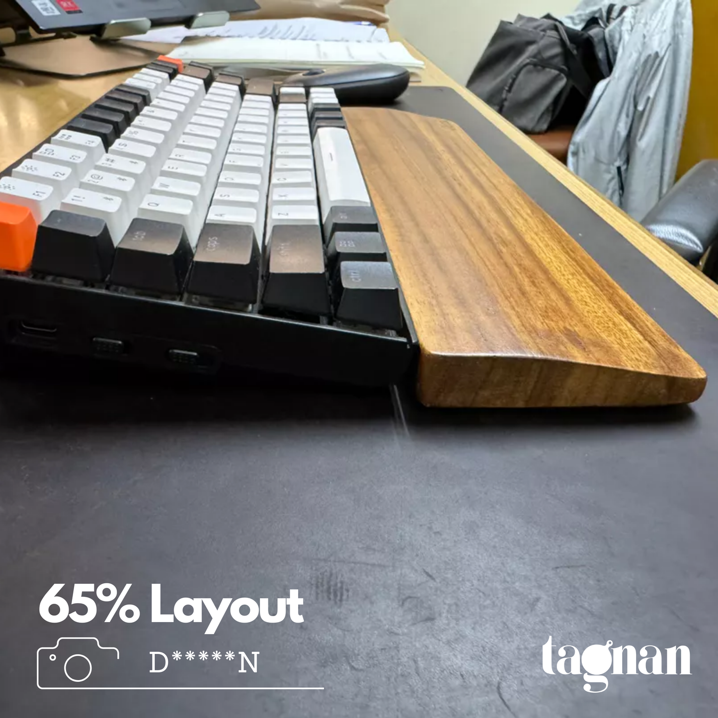 Wooden Keyboard Wrist Rest made from Acacia Wood