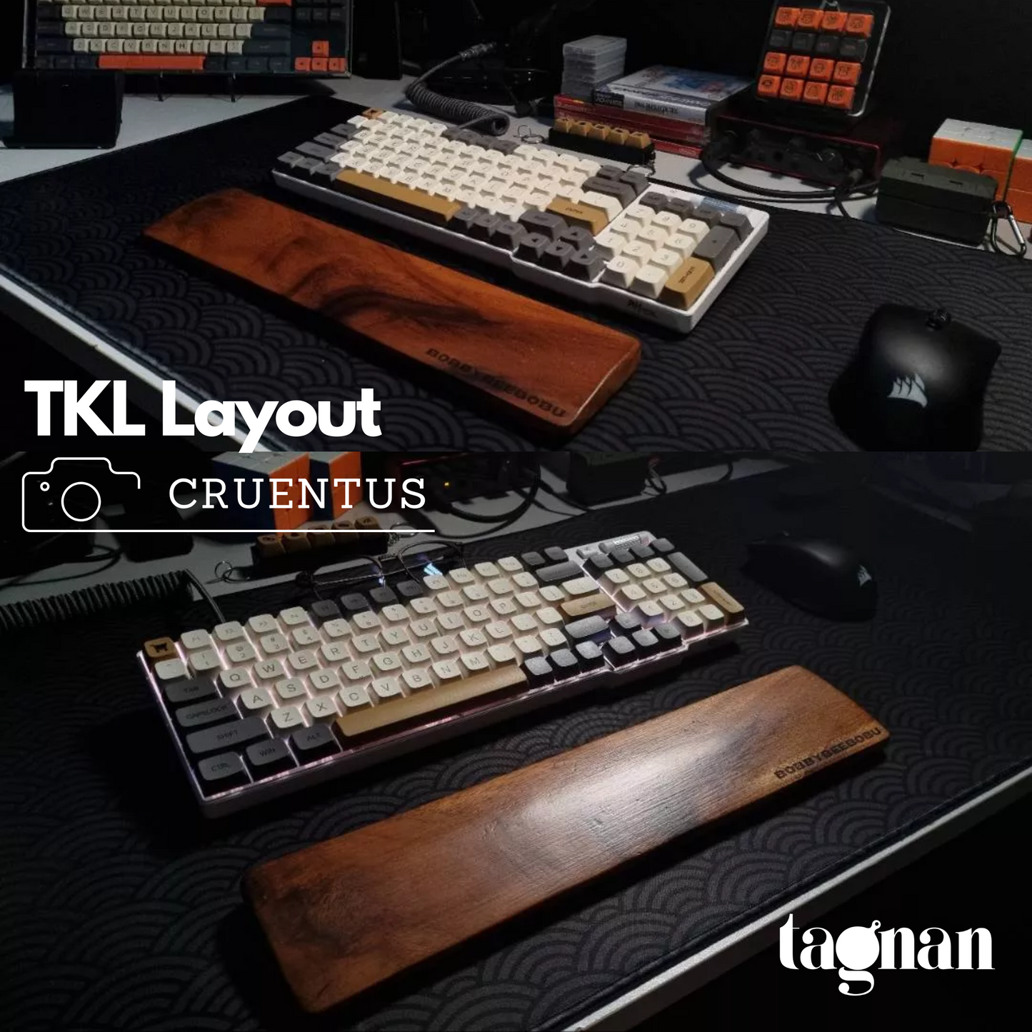 Wooden Keyboard Wrist Rest made from Acacia Wood