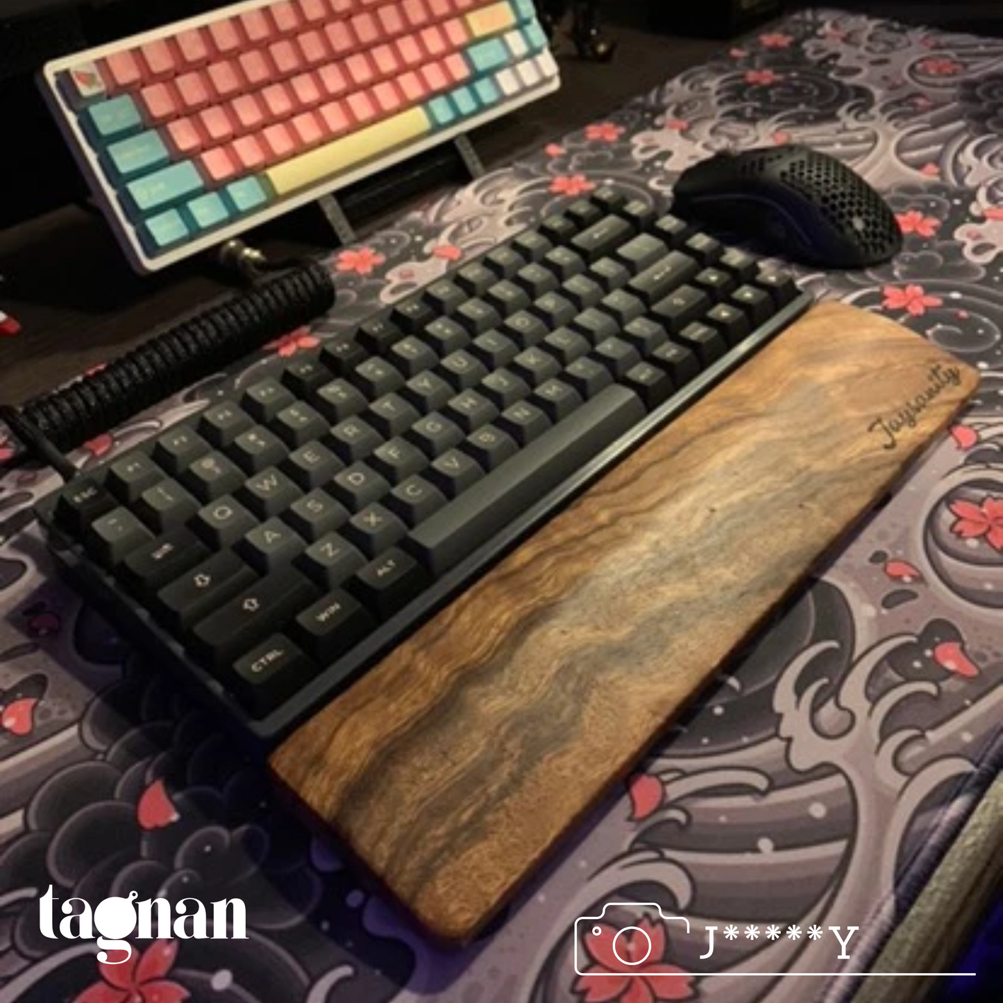 Wooden Keyboard Wrist Rest made from Acacia Wood