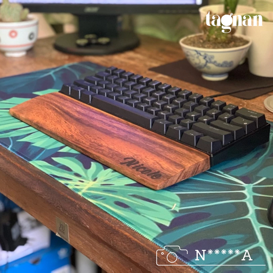Wooden Keyboard Wrist Rest made from Acacia Wood