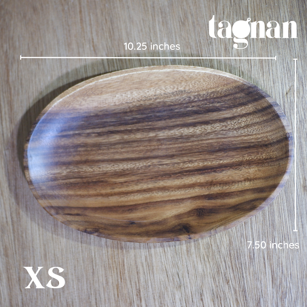 Oval Wooden Plate made from Acacia Wood