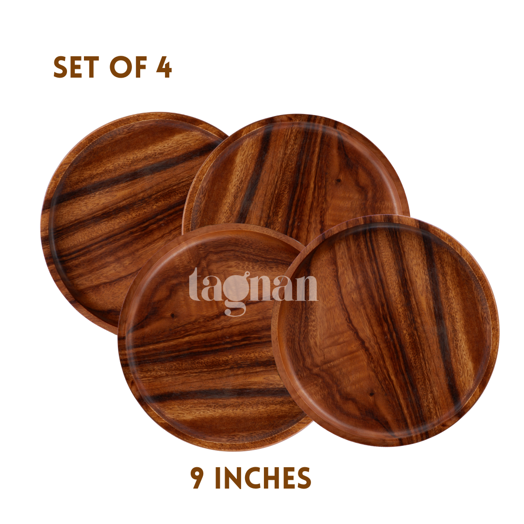 Nordic Round Plate/Tray made from Acacia Wood