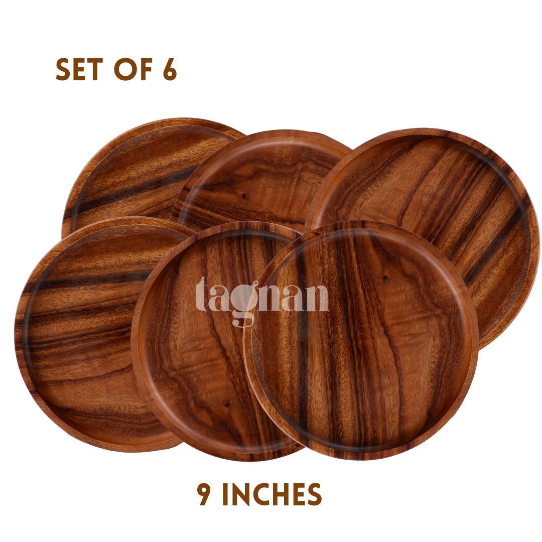 Nordic Round Plate/Tray made from Acacia Wood