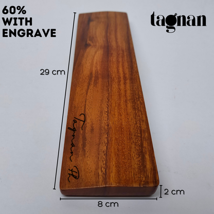 Wooden Keyboard Wrist Rest made from Acacia Wood