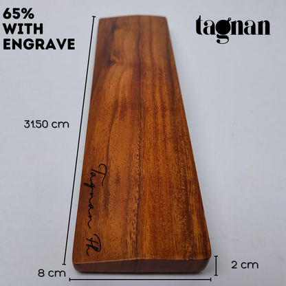 Wooden Keyboard Wrist Rest made from Acacia Wood