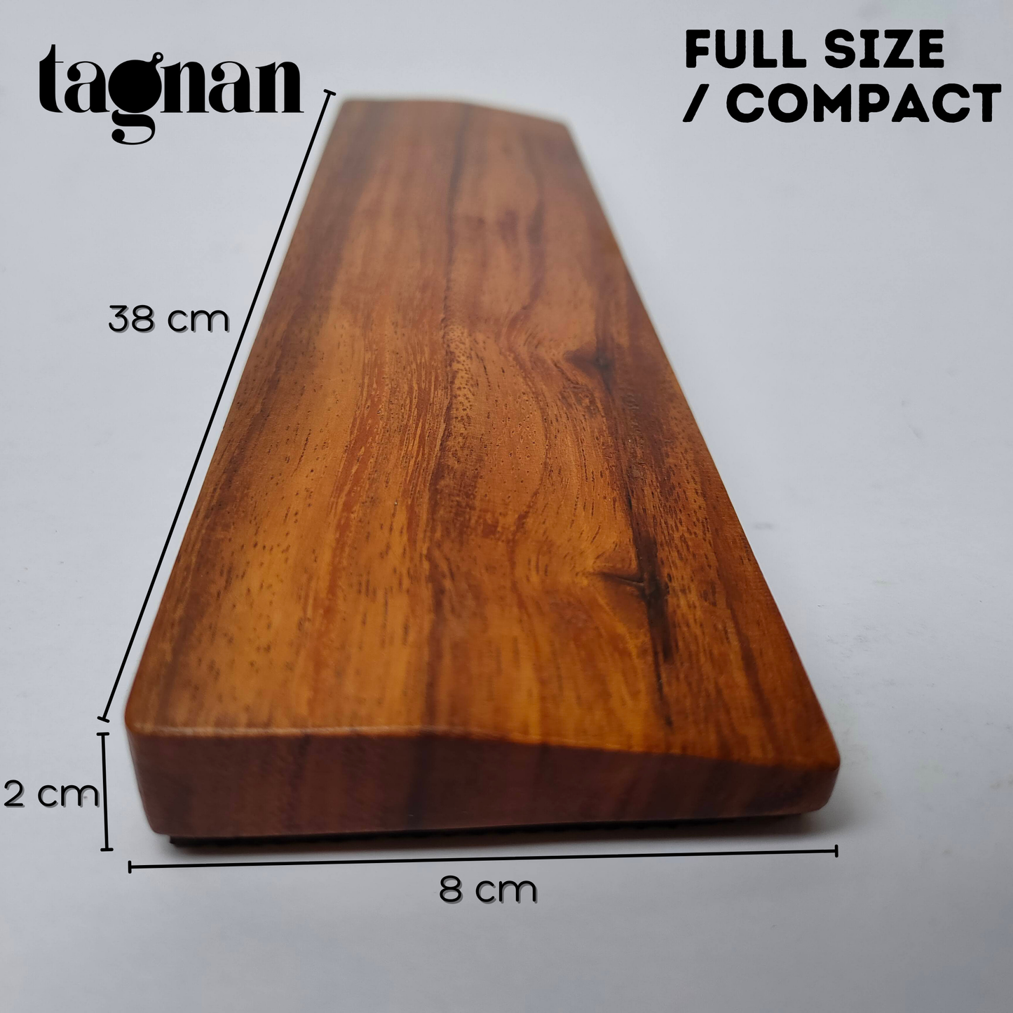 Wooden Keyboard Wrist Rest made from Acacia Wood