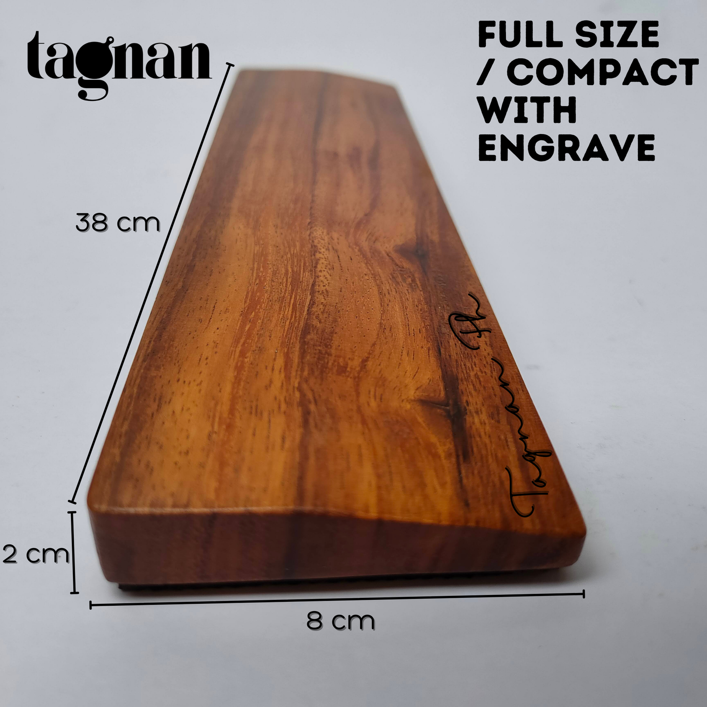 Wooden Keyboard Wrist Rest made from Acacia Wood