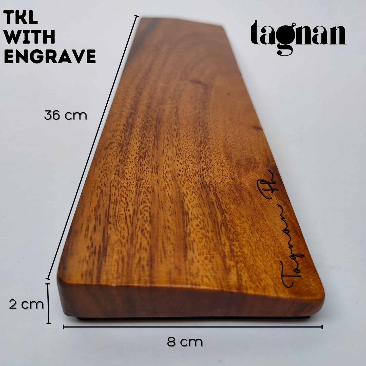 Wooden Keyboard Wrist Rest made from Acacia Wood