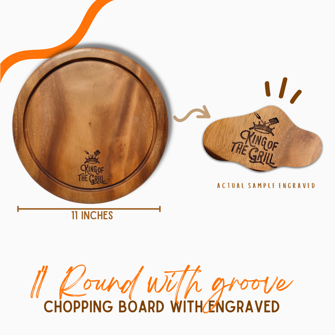 Big boards with Personalized Engraving made from Acacia Wood