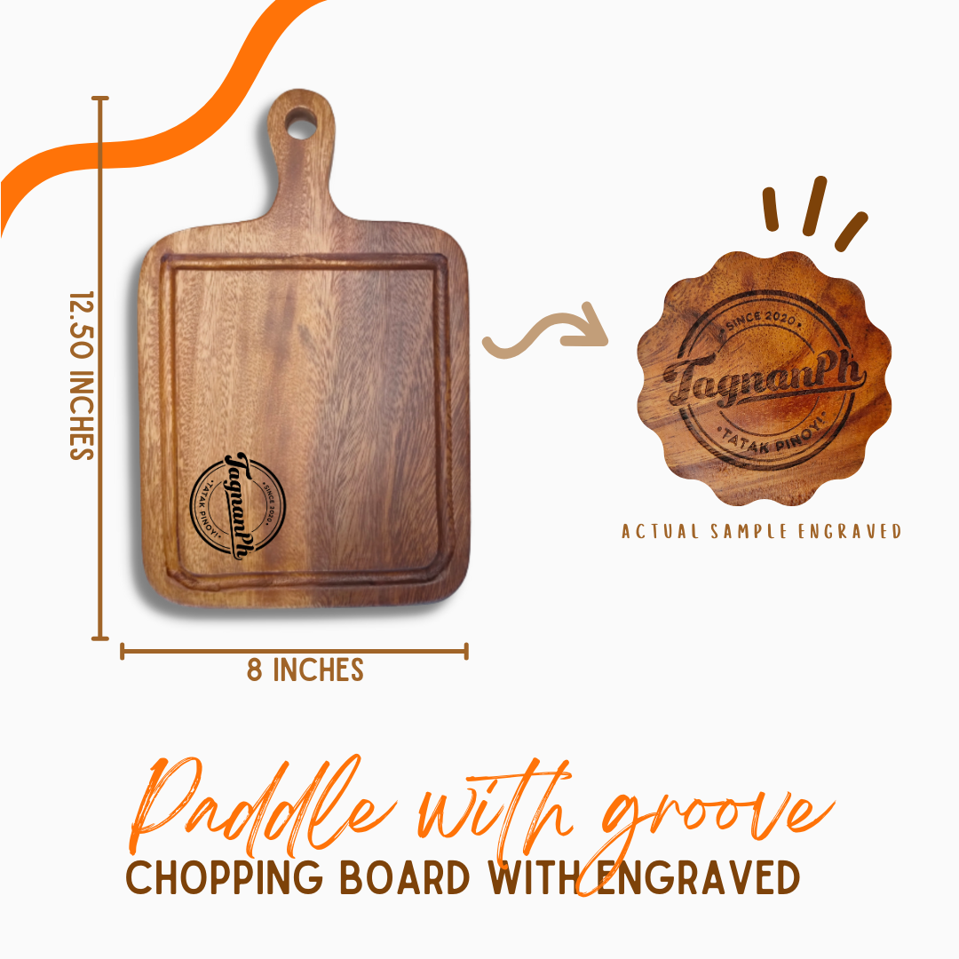Big boards with Personalized Engraving made from Acacia Wood