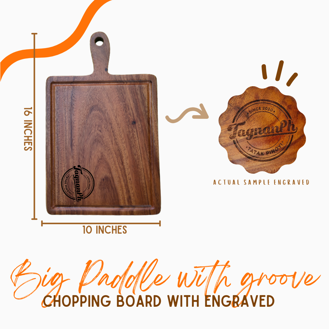 Big boards with Personalized Engraving made from Acacia Wood