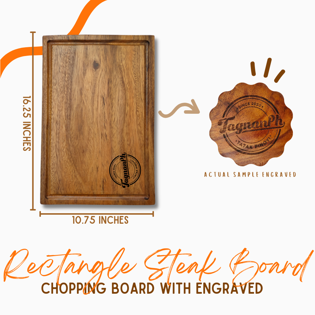 Big boards with Personalized Engraving made from Acacia Wood