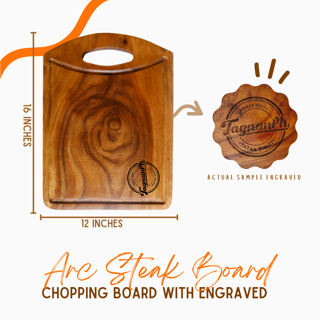Big boards with Personalized Engraving made from Acacia Wood